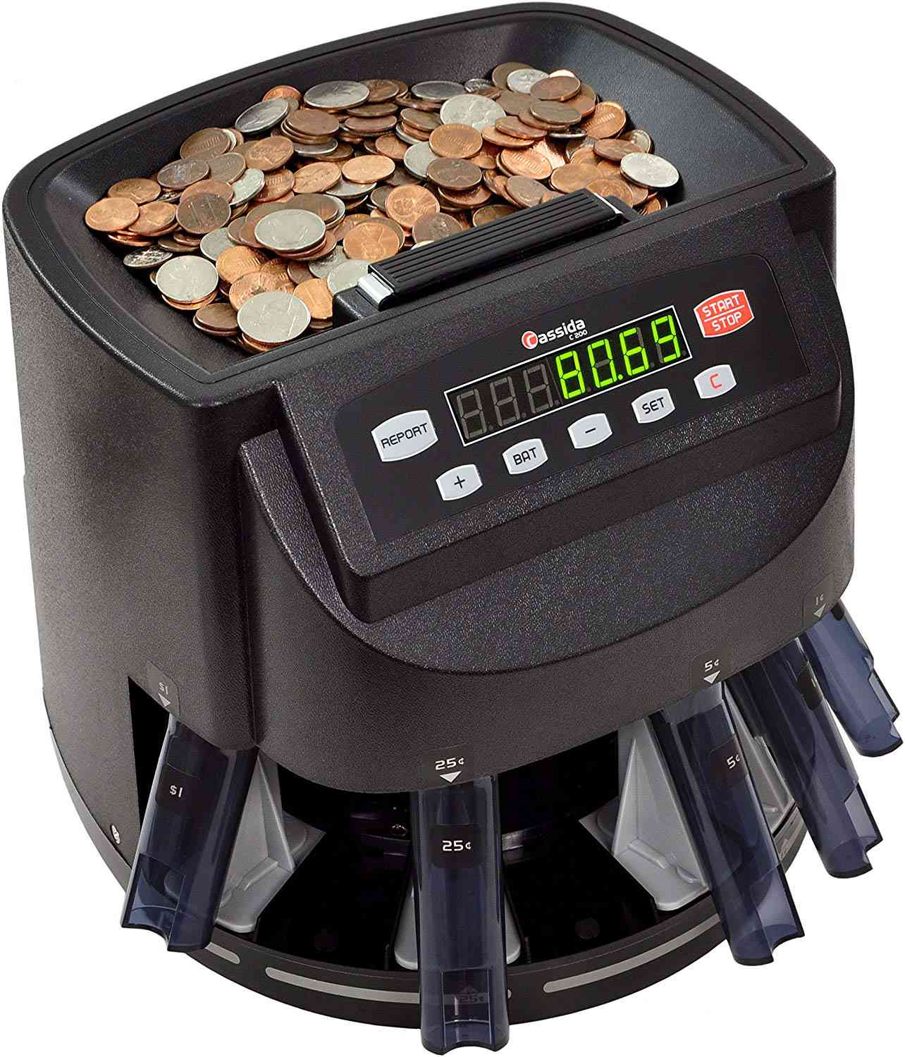 卡西达C200硬币分拣机，计数器和滚轮