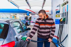 Man at the gas station