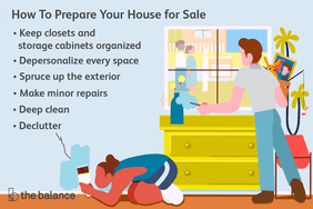 如何准备你的房子出售:保持衣柜和储物柜有条理，每个空间都没有个性，外表整洁，做小修，深层清洁，整理