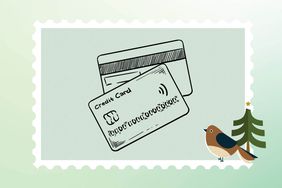 邮票上的信用卡模板