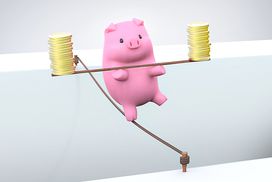 小猪银行资产的硬币”width=